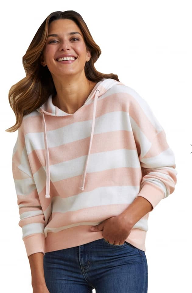 Womens striped hoodie