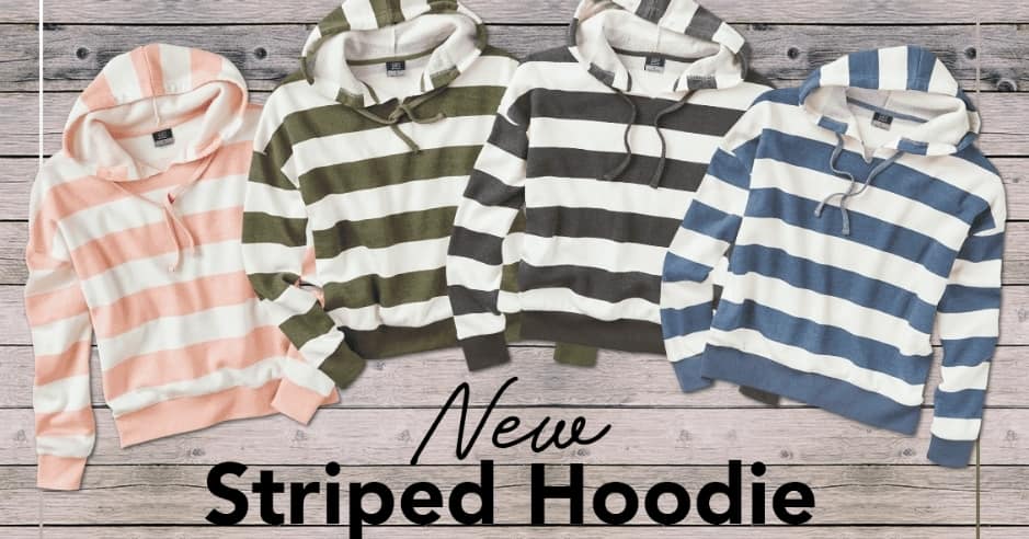 Womens striped hoodie