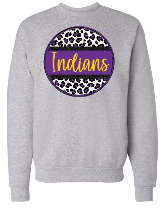 Leopard school colors circle