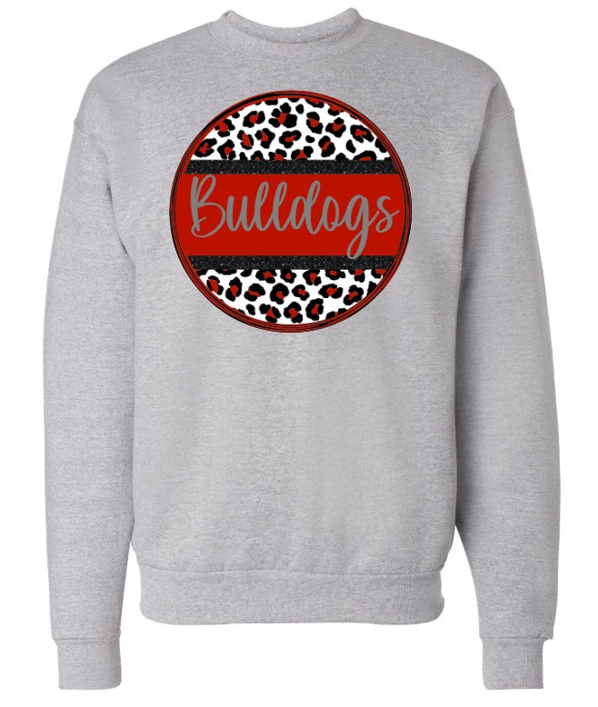 Youth leopard school colors circle