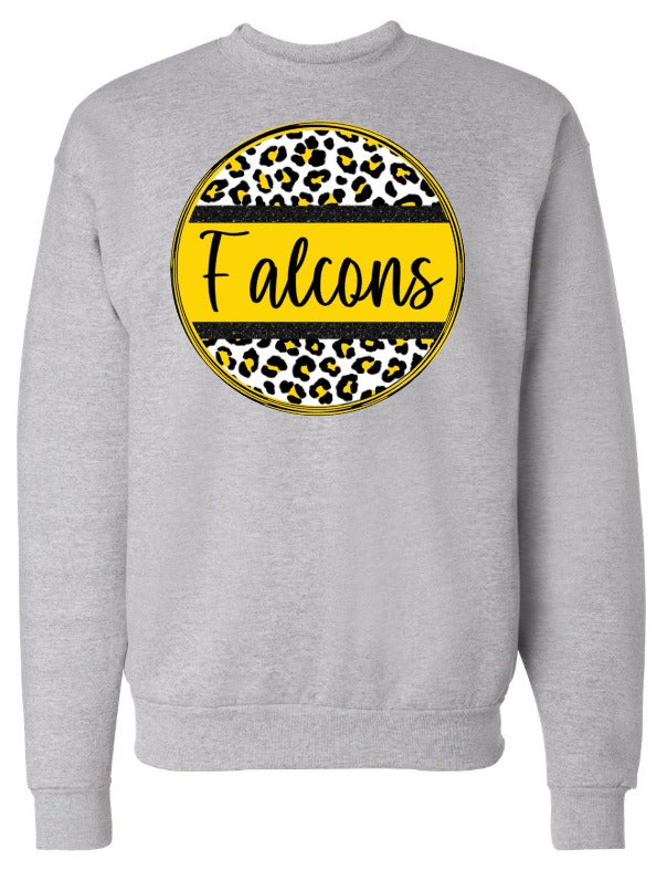 Youth leopard school colors circle