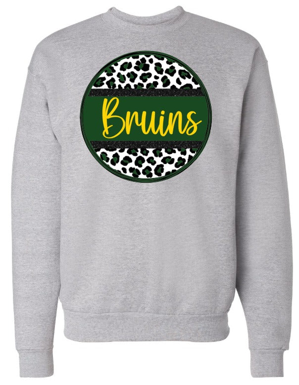 Youth leopard school colors circle