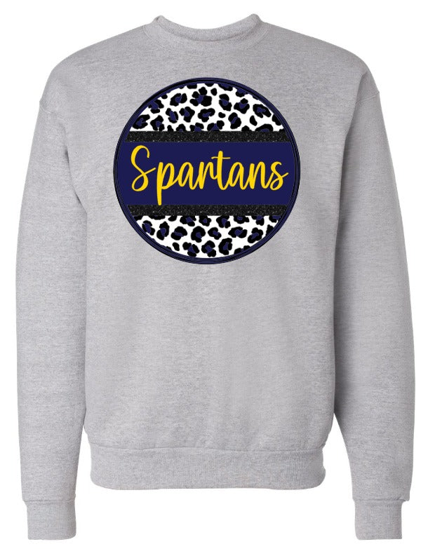 Youth leopard school colors circle