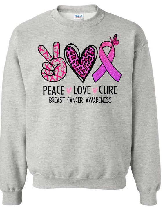 peace love cure butterfly