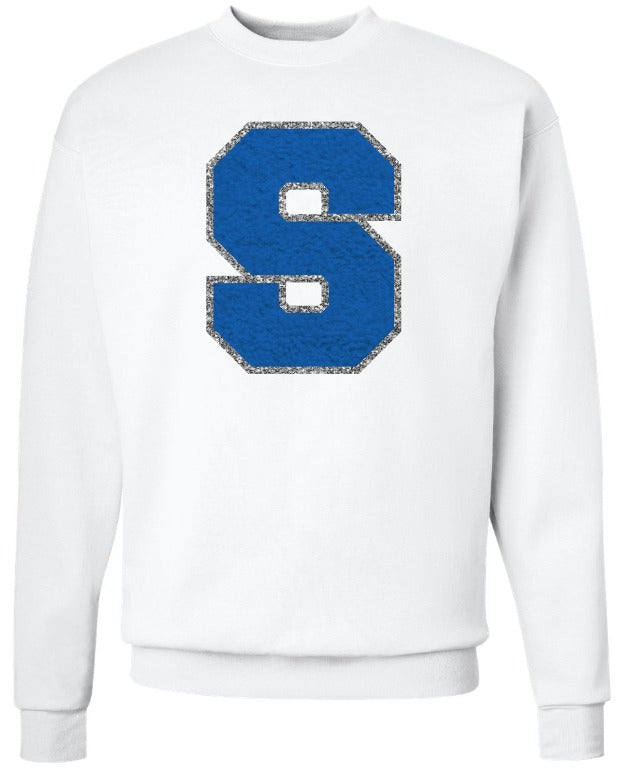 Faux chenille varsity letter