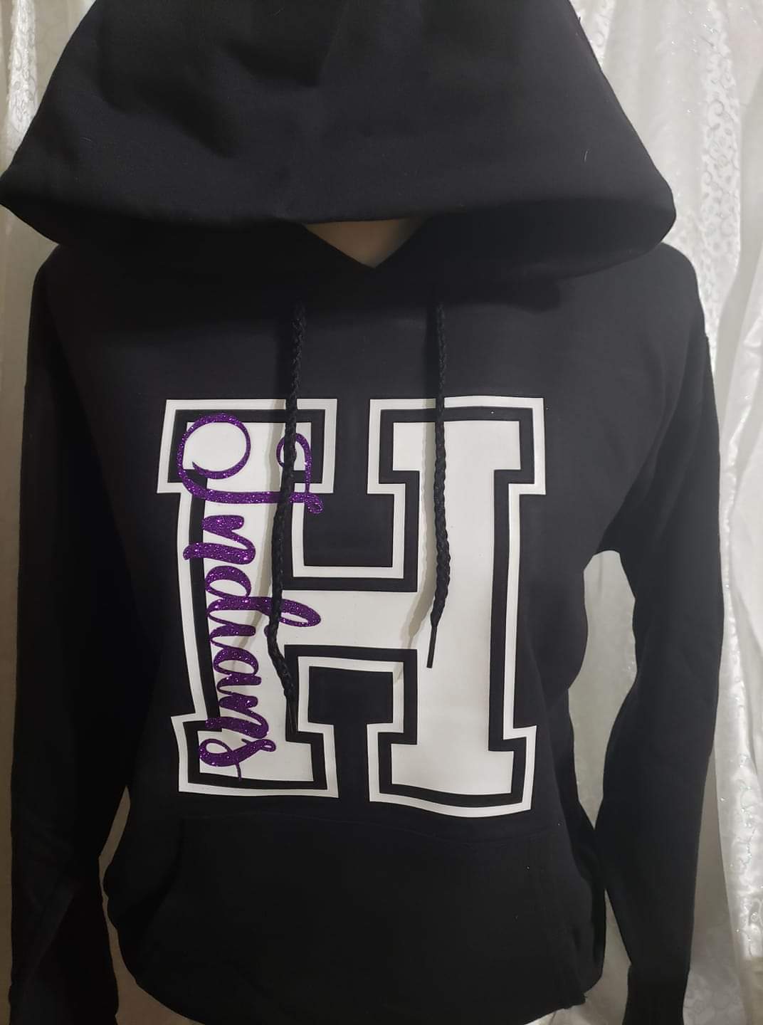 School letter and mascot glitter