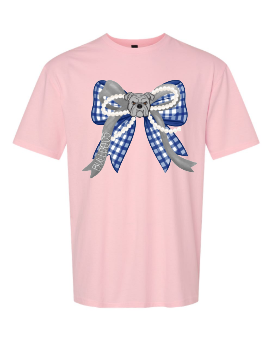 Bulldog bow and pearls