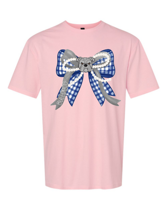 Bulldog bow and pearls