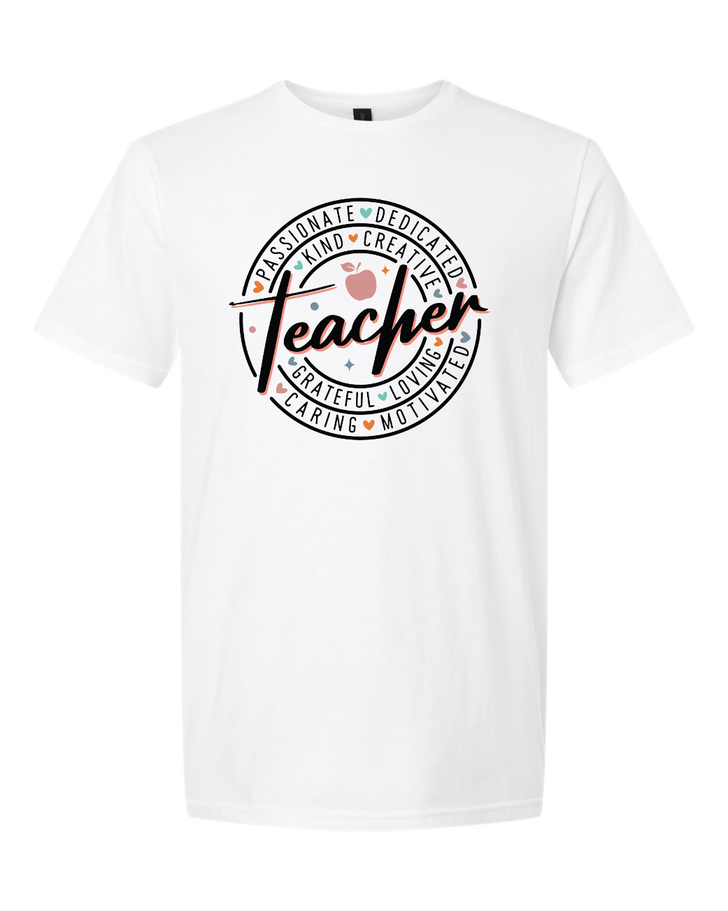 Teacher circle black print
