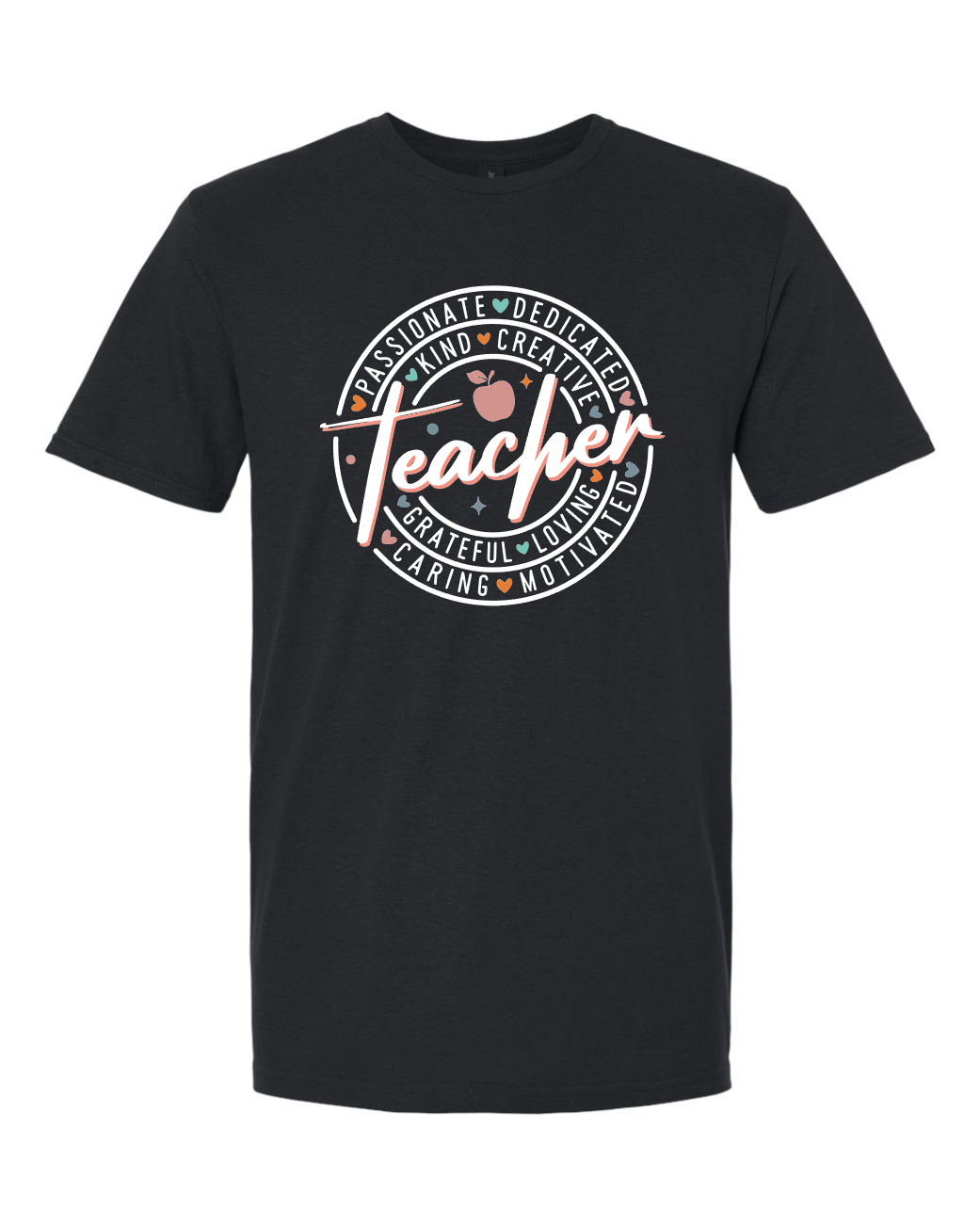 Teacher circle white print