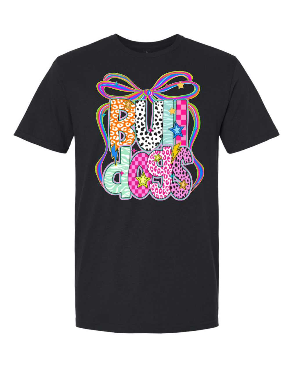 Bulldog neon bow