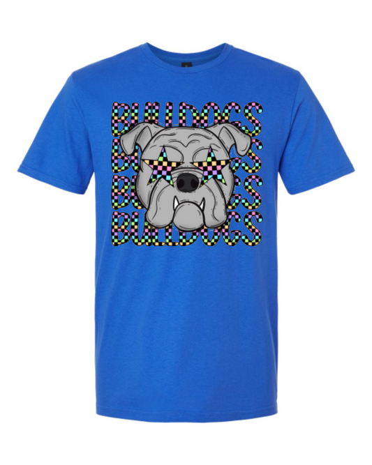 Bulldogs neon checkered