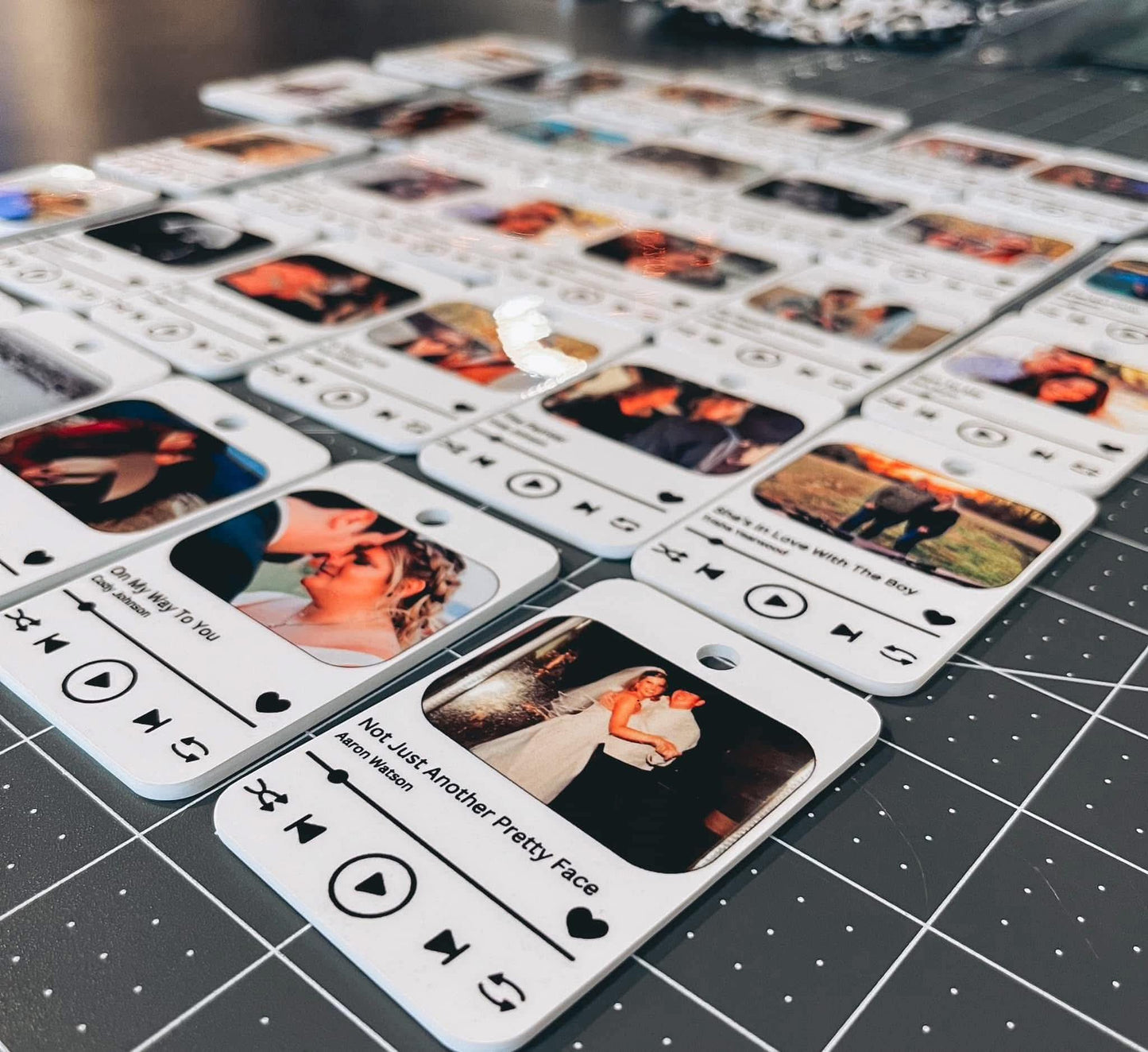 Double sided photo keychain