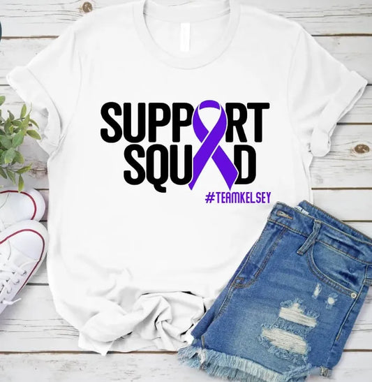 Team Kelsey fundraiser shirt