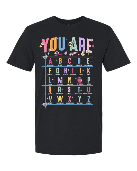 You are white print