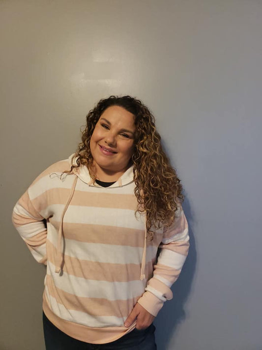 Womens striped hoodie