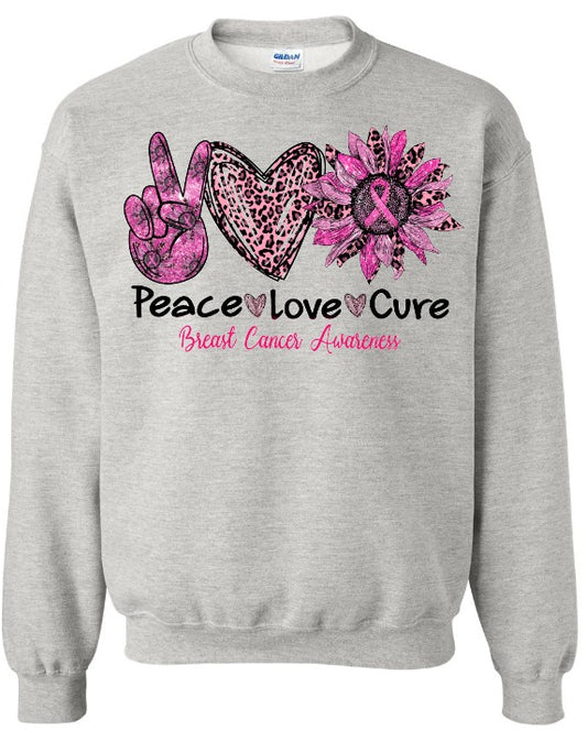 peace love cure flower