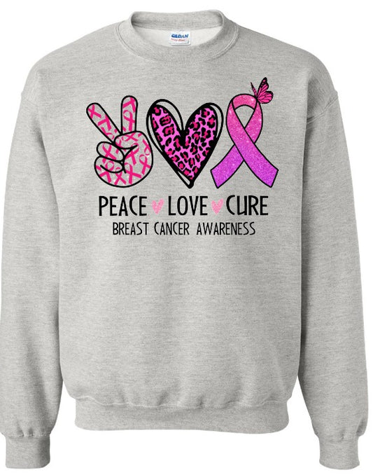 peace love cure butterfly