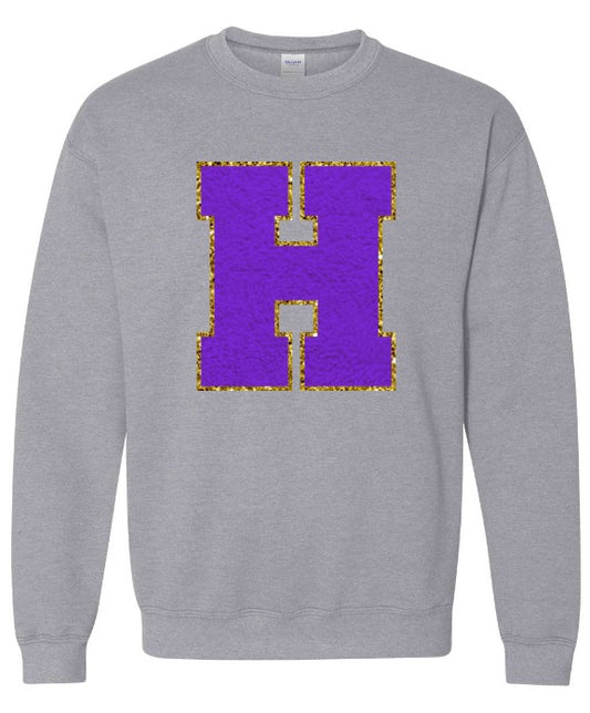 Faux chenille varsity letter