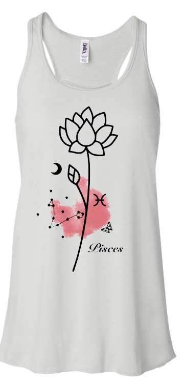 Astrological sign and flower color splash