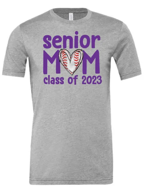 Baseball senior mom heart